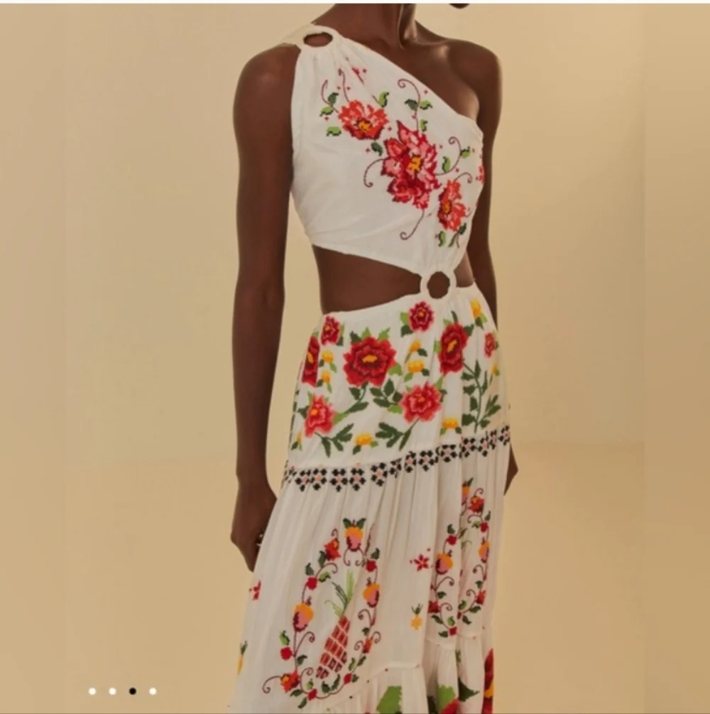 Farm Rio Embroidered Carmina Floral Maxi Dress - Picture 3 of 16